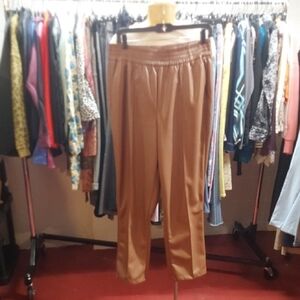 Womens Faux Leather Joggers